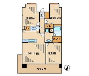 ロイヤルパークス若葉台の物件間取画像